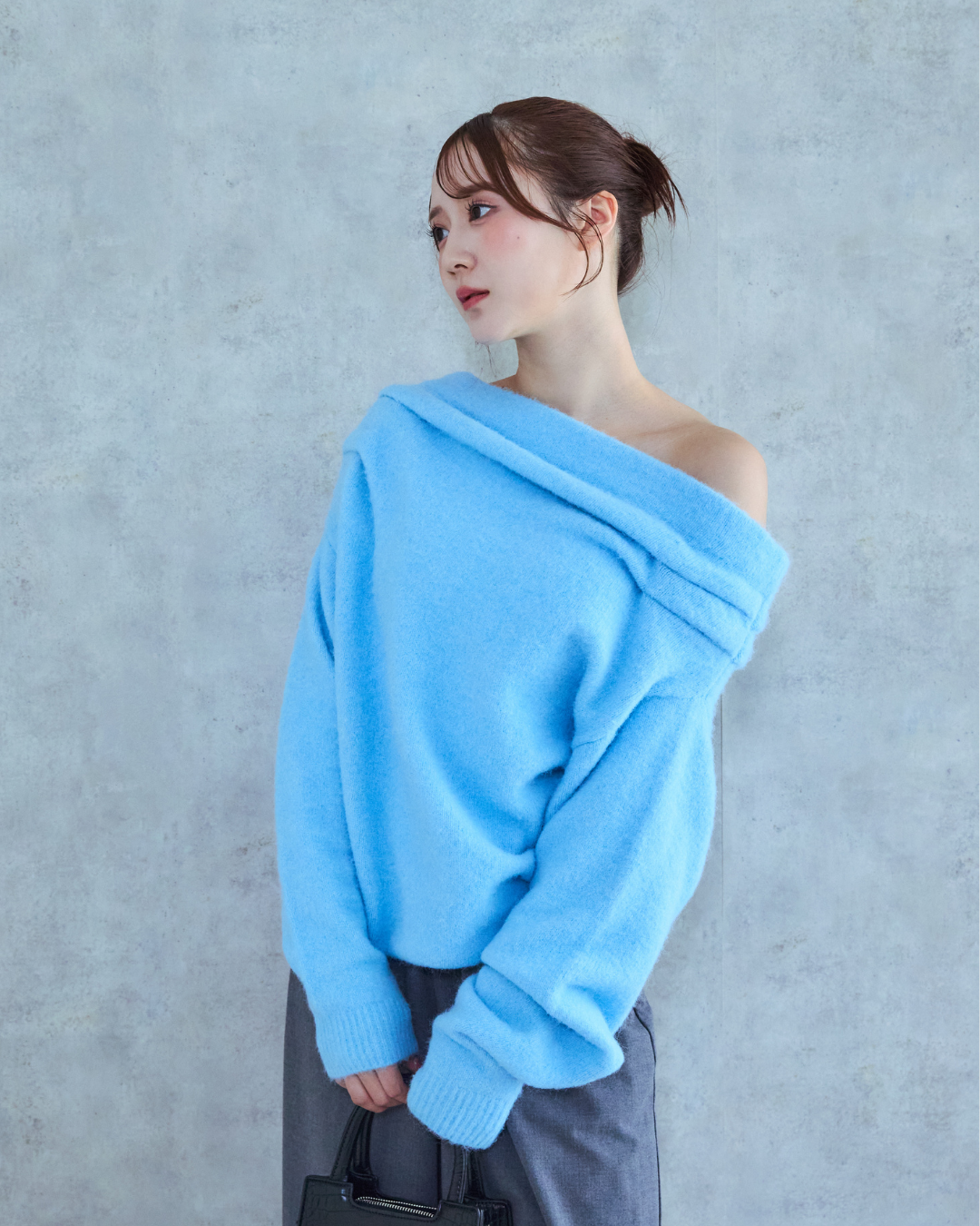 Asymmetry Drape Knit