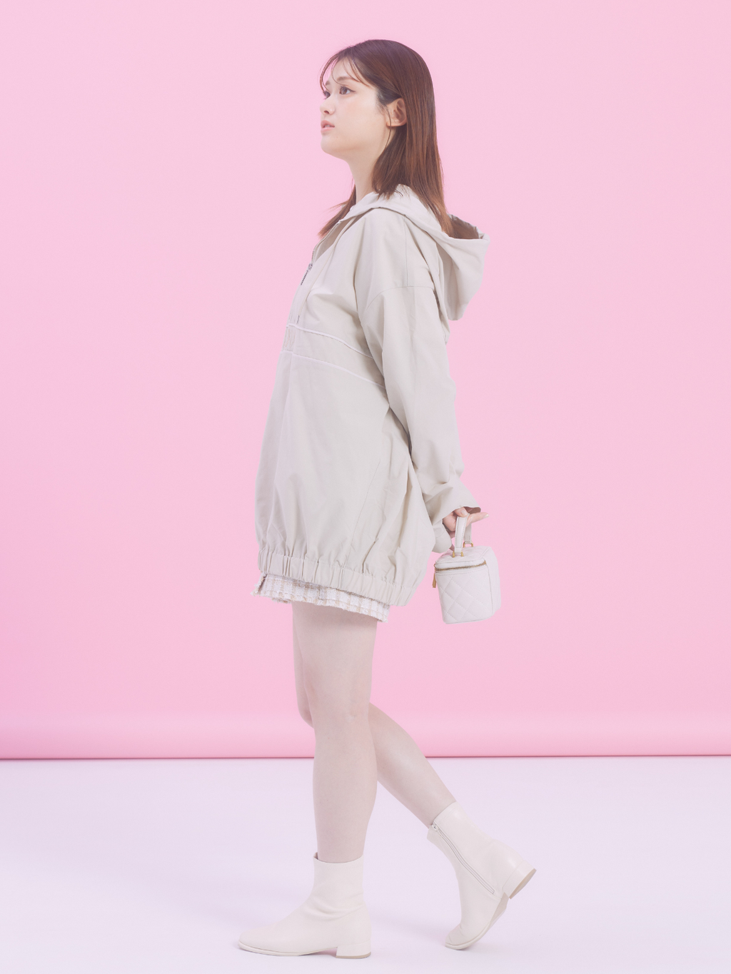 【ユニセックス】Half Zip Anorak Hoodie