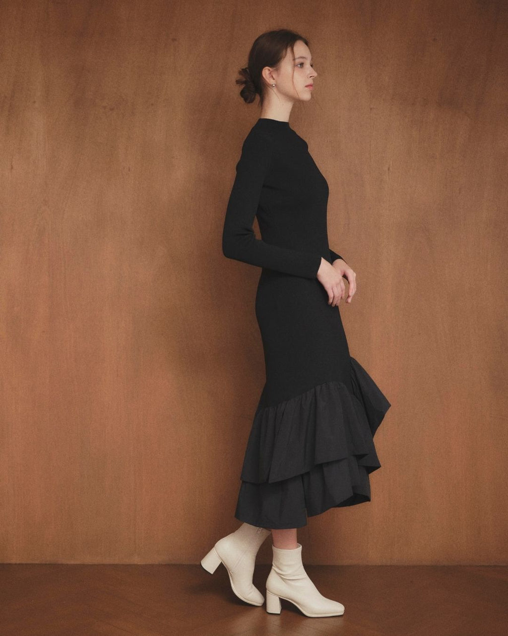 Taffeta Docking Knit Dress