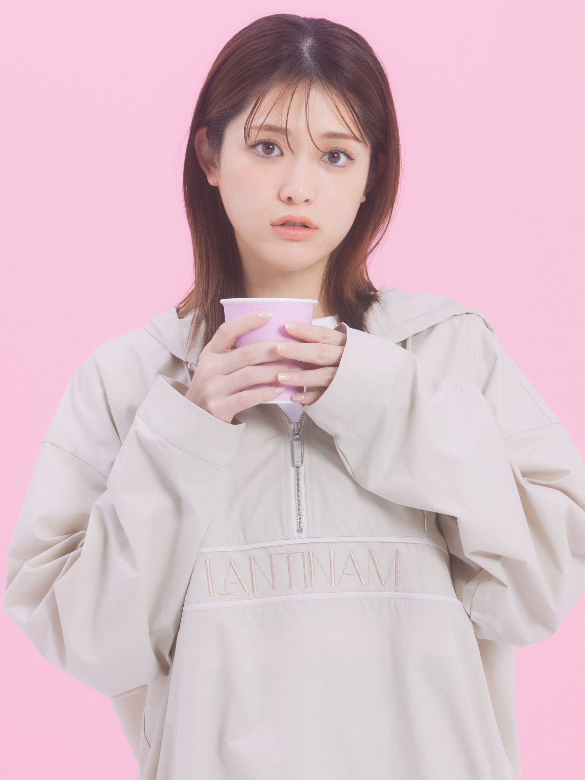 【ユニセックス】Half Zip Anorak Hoodie