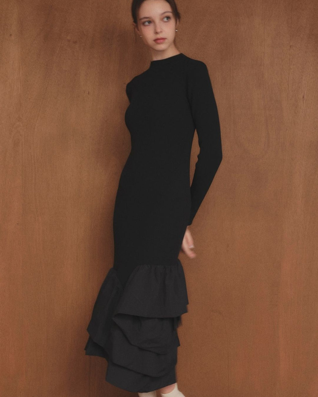 Taffeta Docking Knit Dress