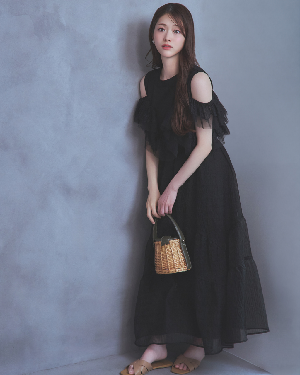 Voluminous sheer skirt