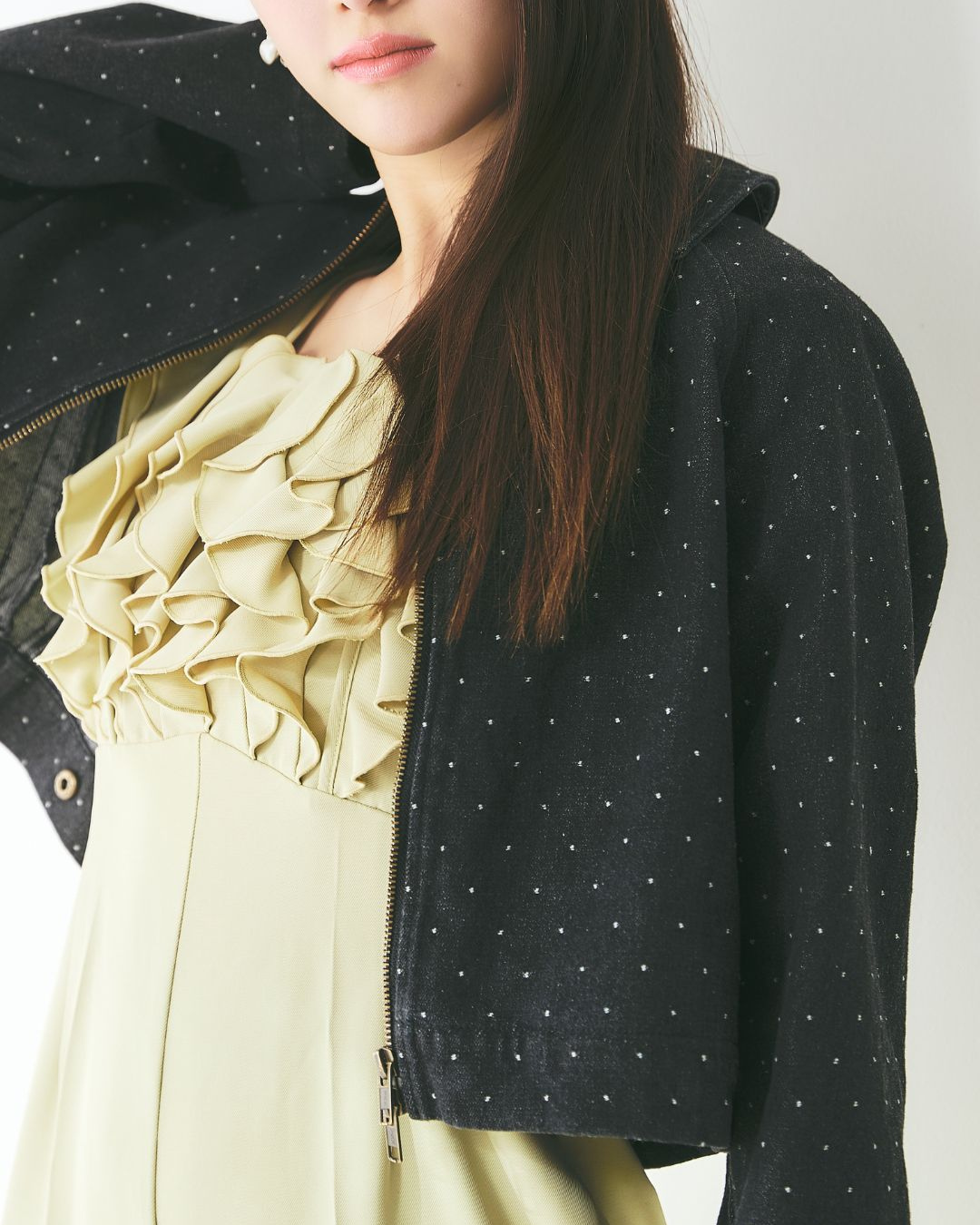 【UNISEX】Dot Denim Cover All