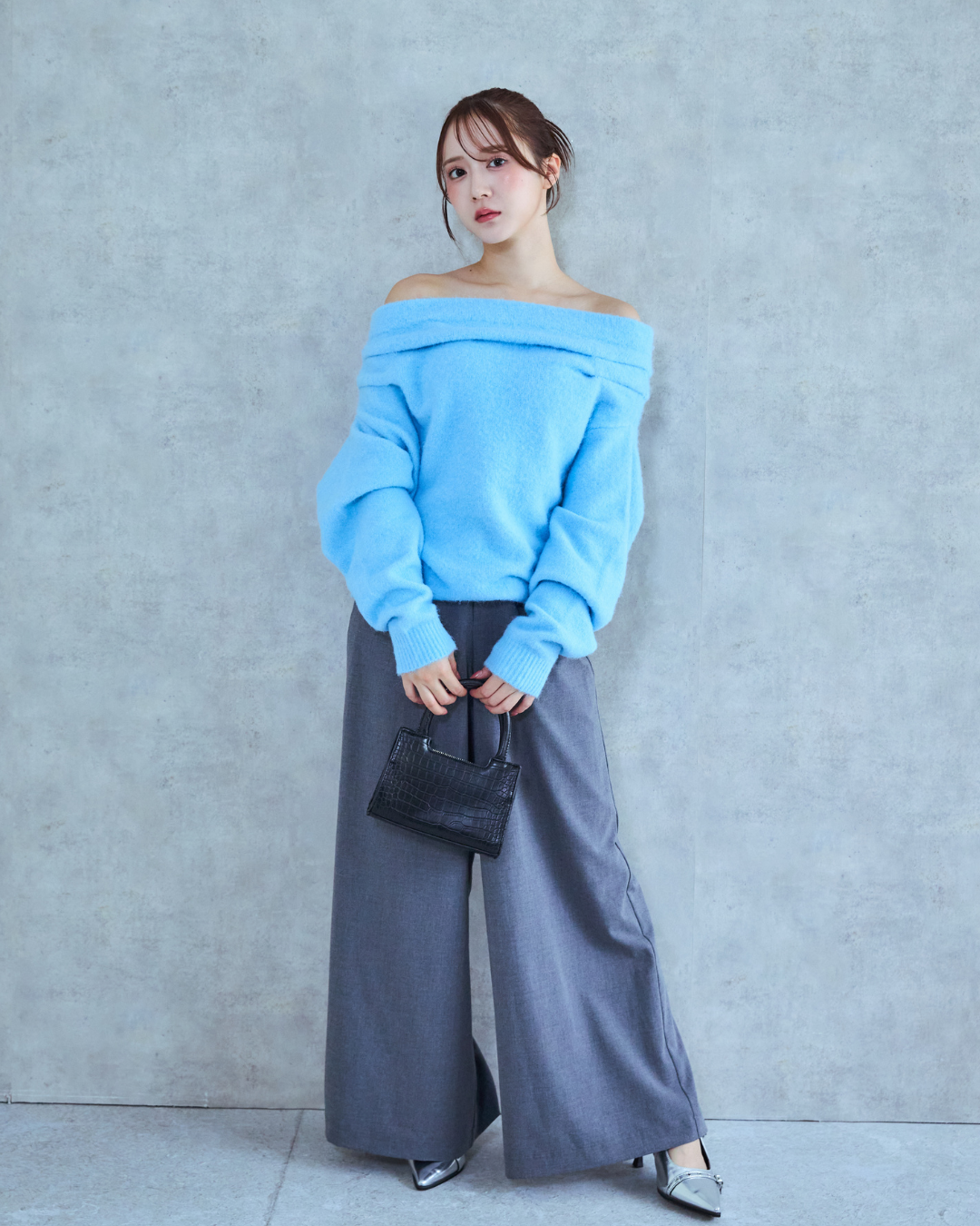Asymmetry Drape Knit