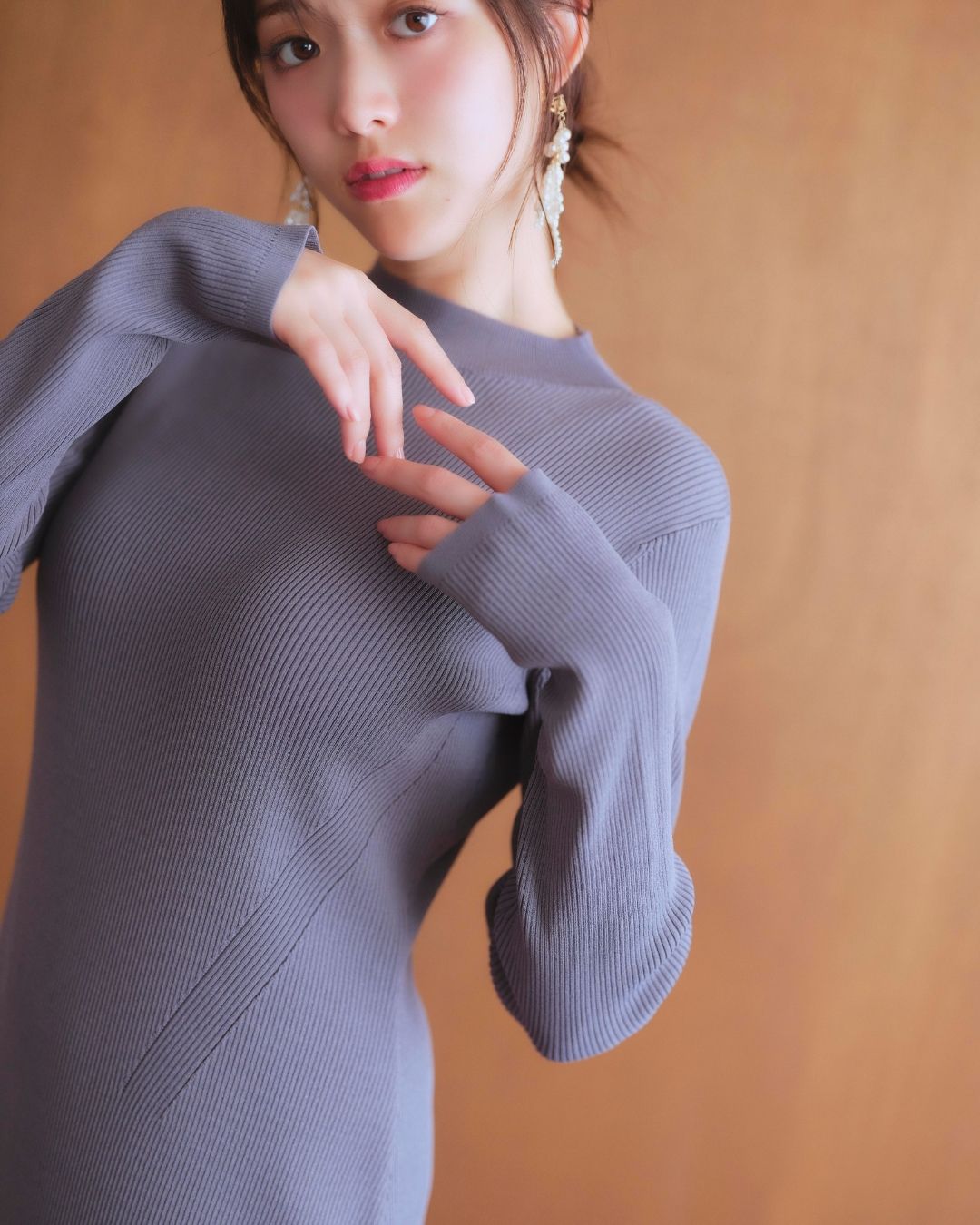 Taffeta Docking Knit Dress