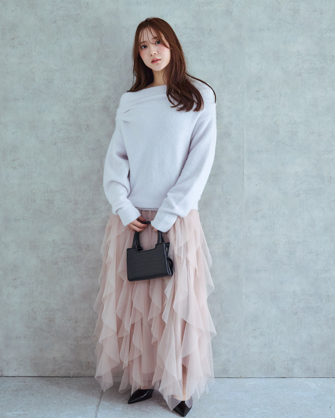 Asymmetry Drape Knit