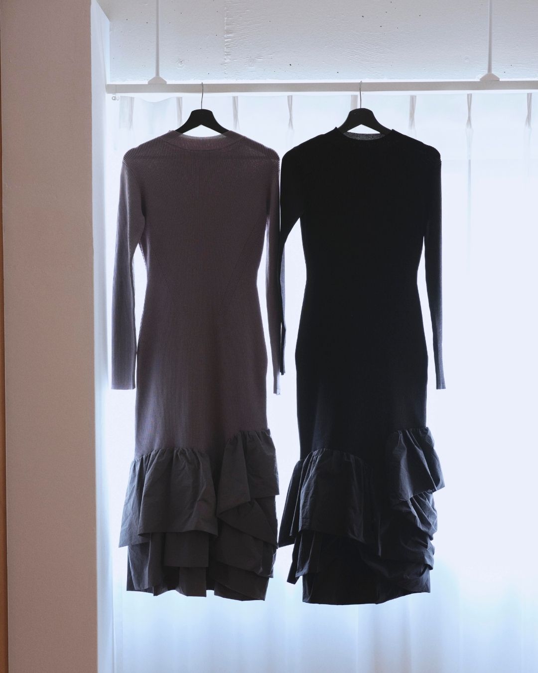 Taffeta Docking Knit Dress