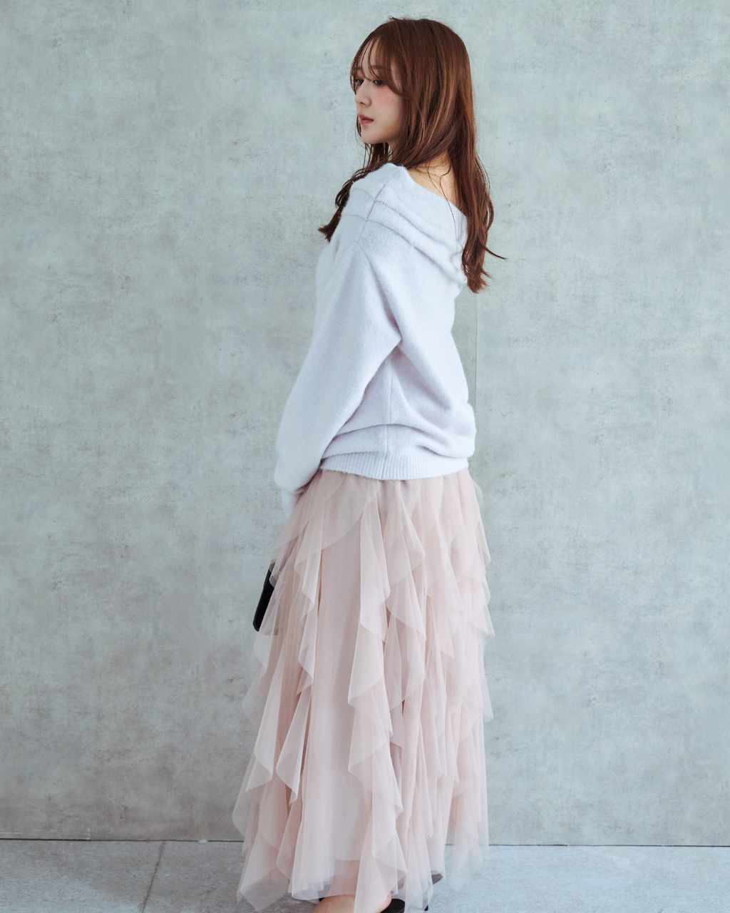 Asymmetry Drape Knit