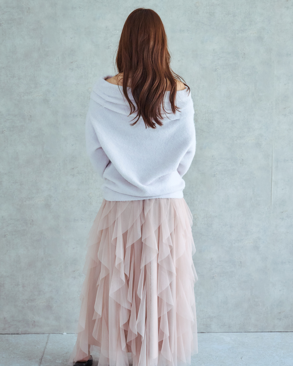 Asymmetry Drape Knit