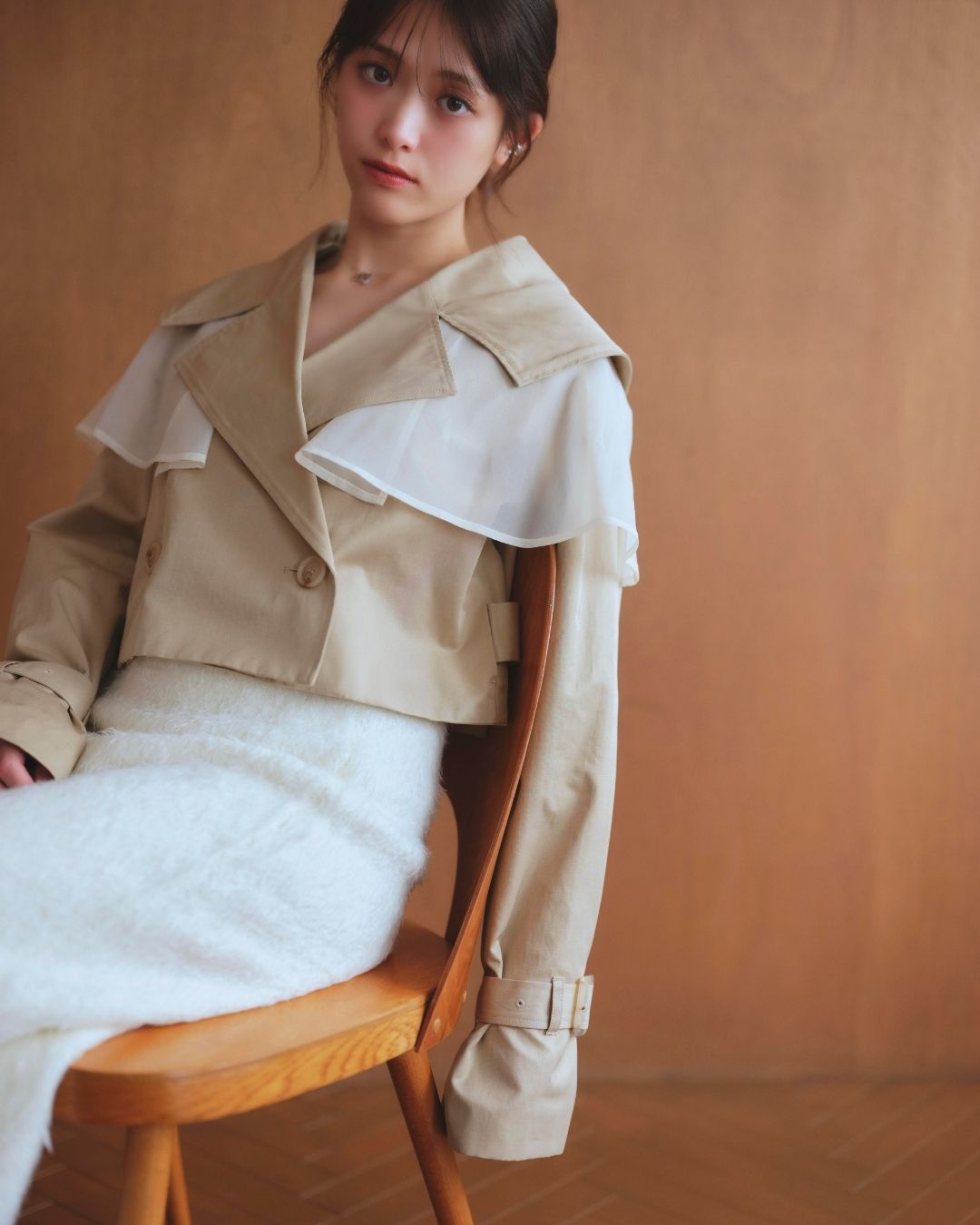 Chiffon Trench Blouson