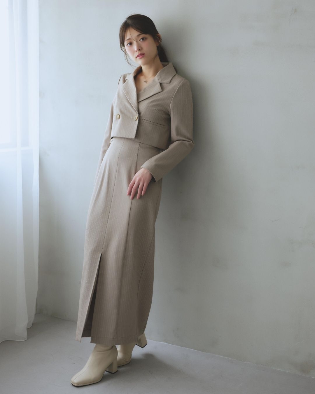 Pinstripe Narrow Skirt