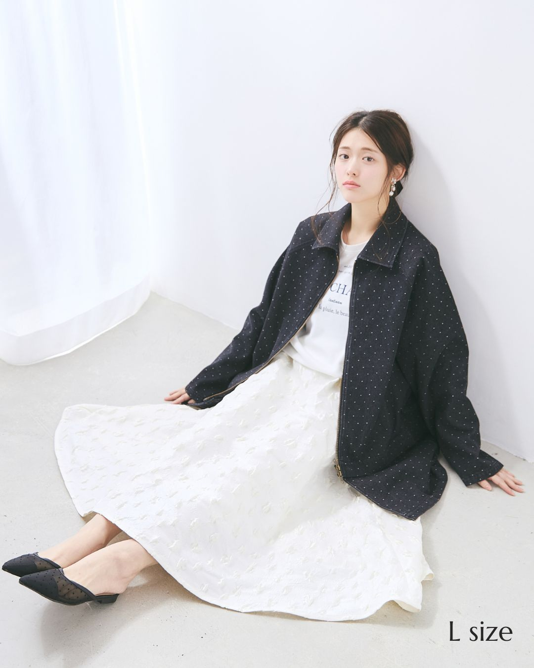 【UNISEX】Dot Denim Cover All