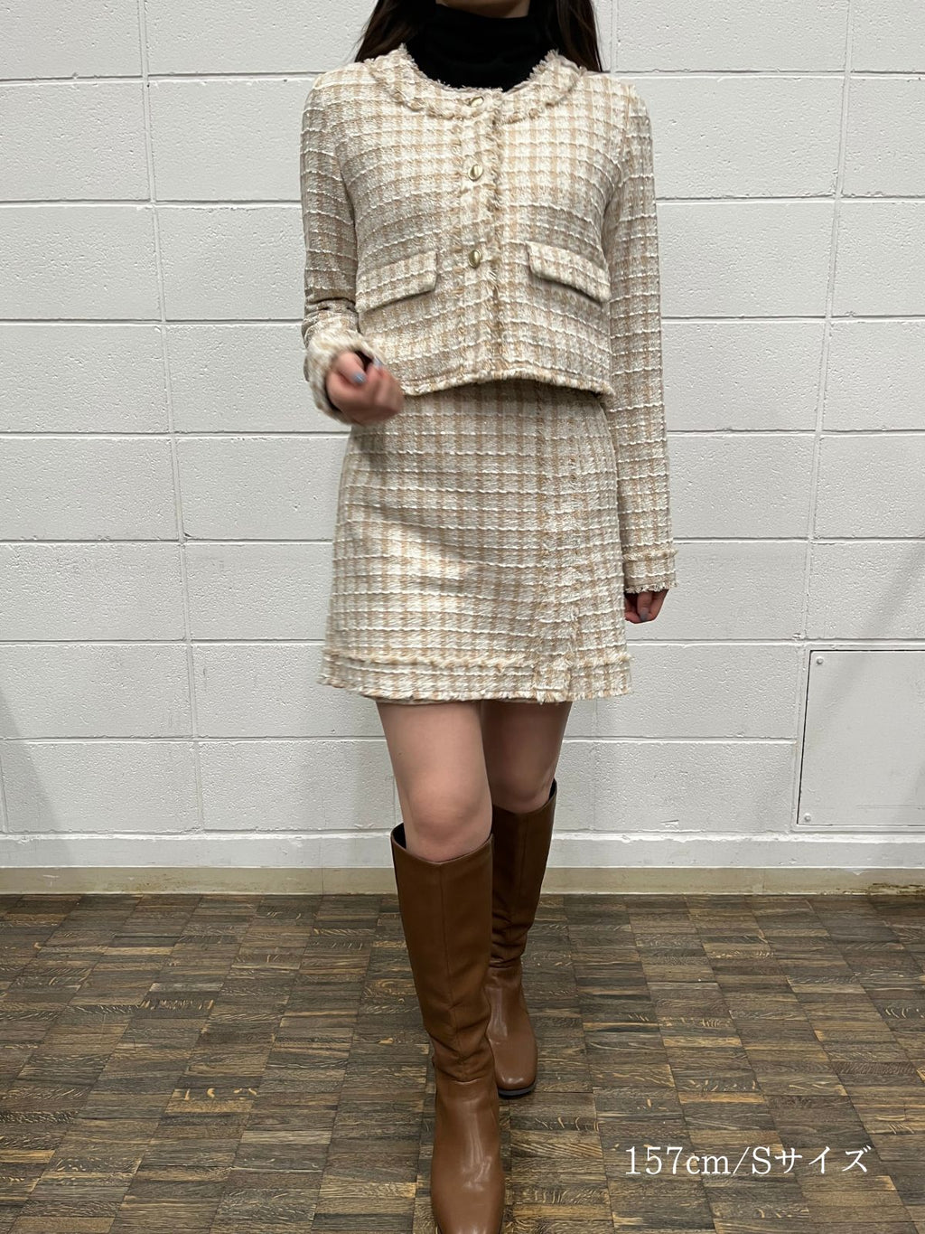 Check Tweed Skirt(short pants)