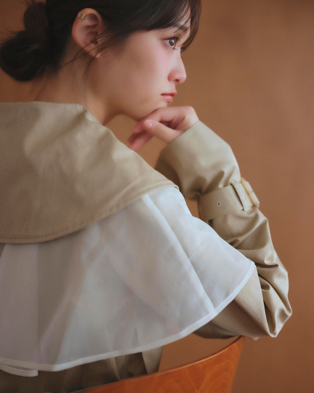 Chiffon Trench Blouson