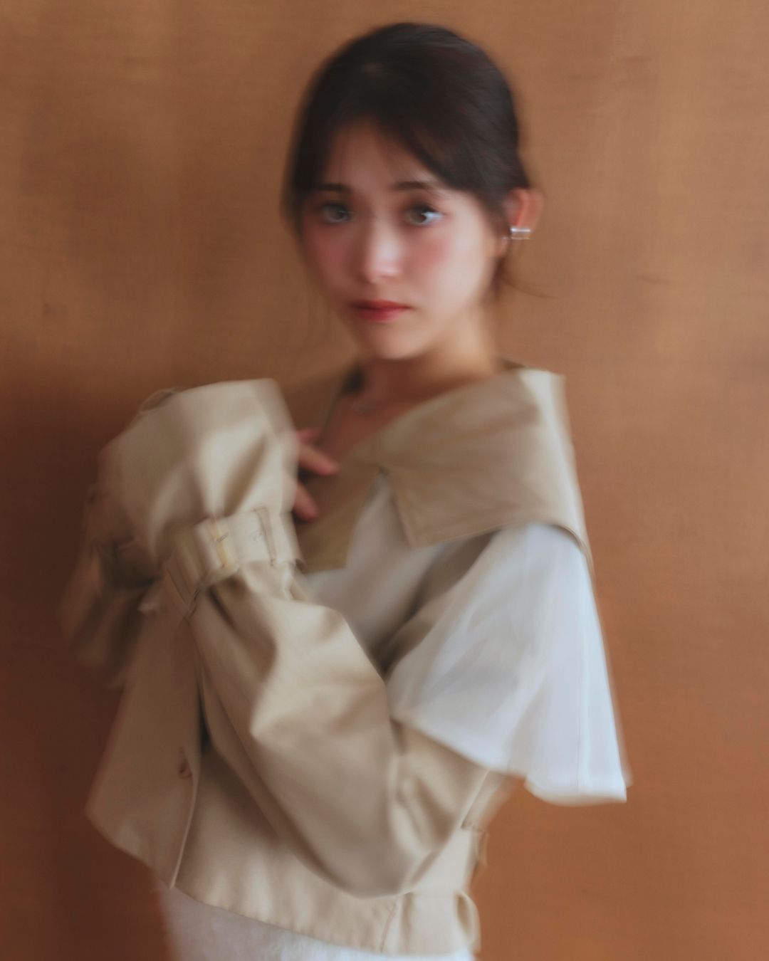 Chiffon Trench Blouson