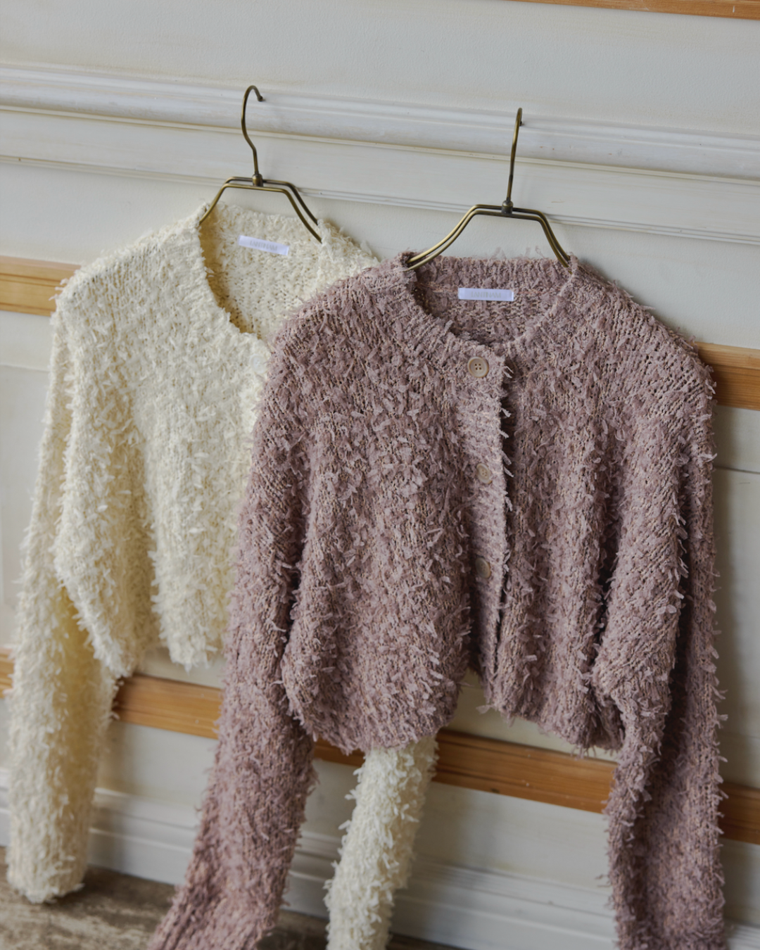 Ribbon Yarn Short Cardigan