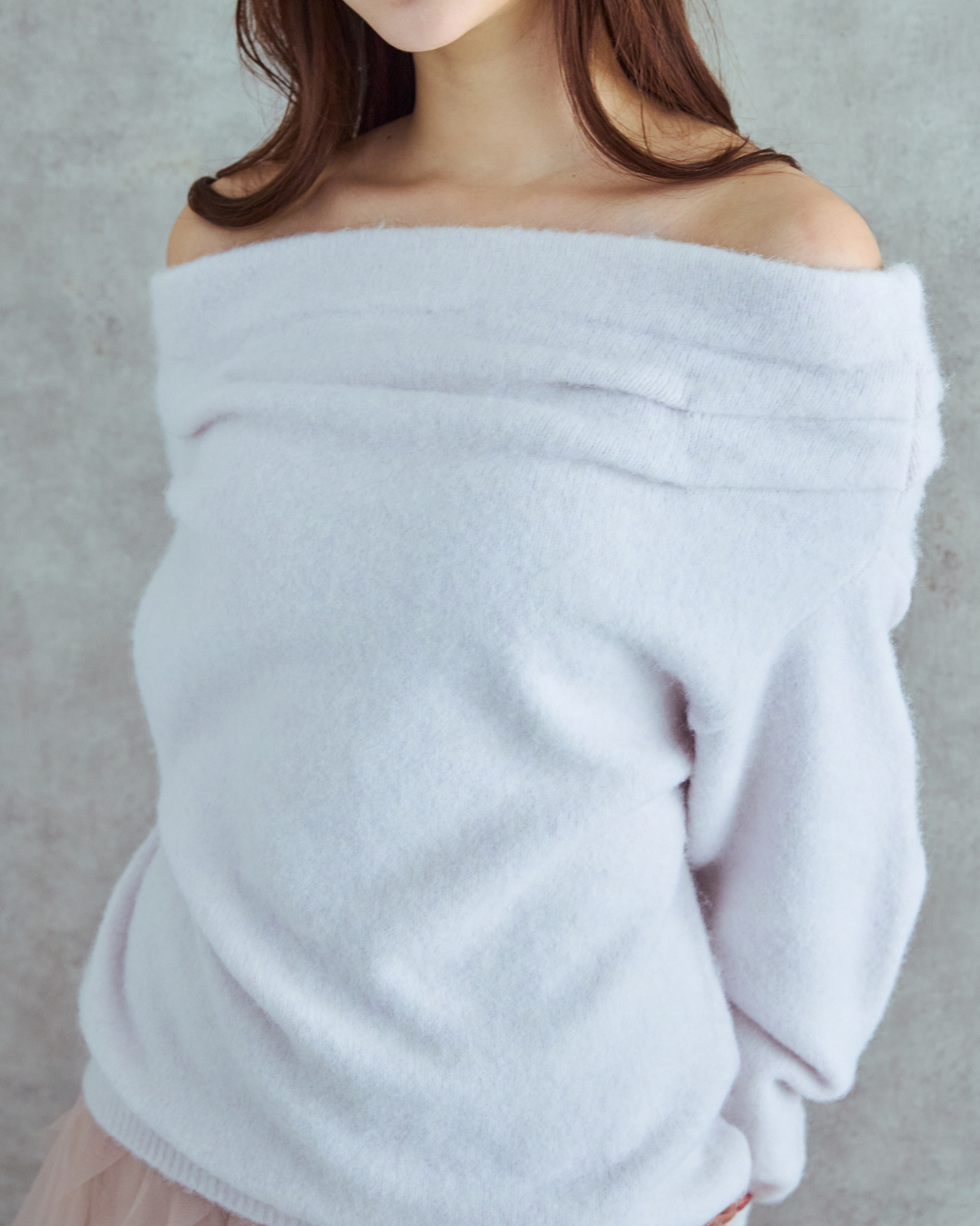 Asymmetry Drape Knit