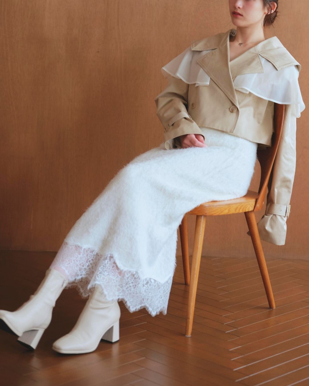 Chiffon Trench Blouson