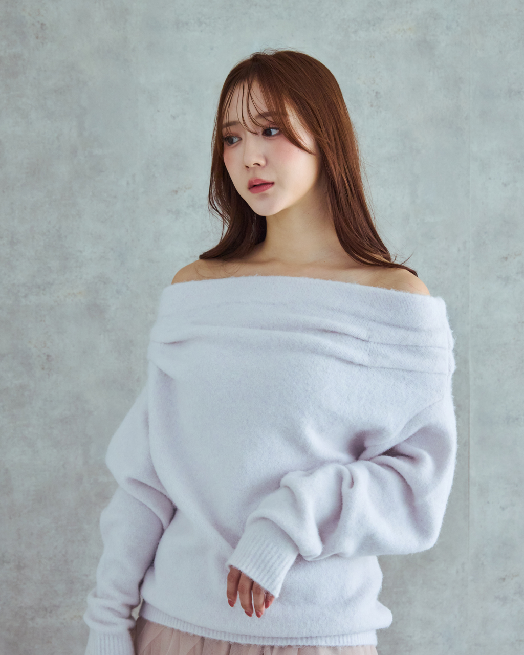 Asymmetry Drape Knit
