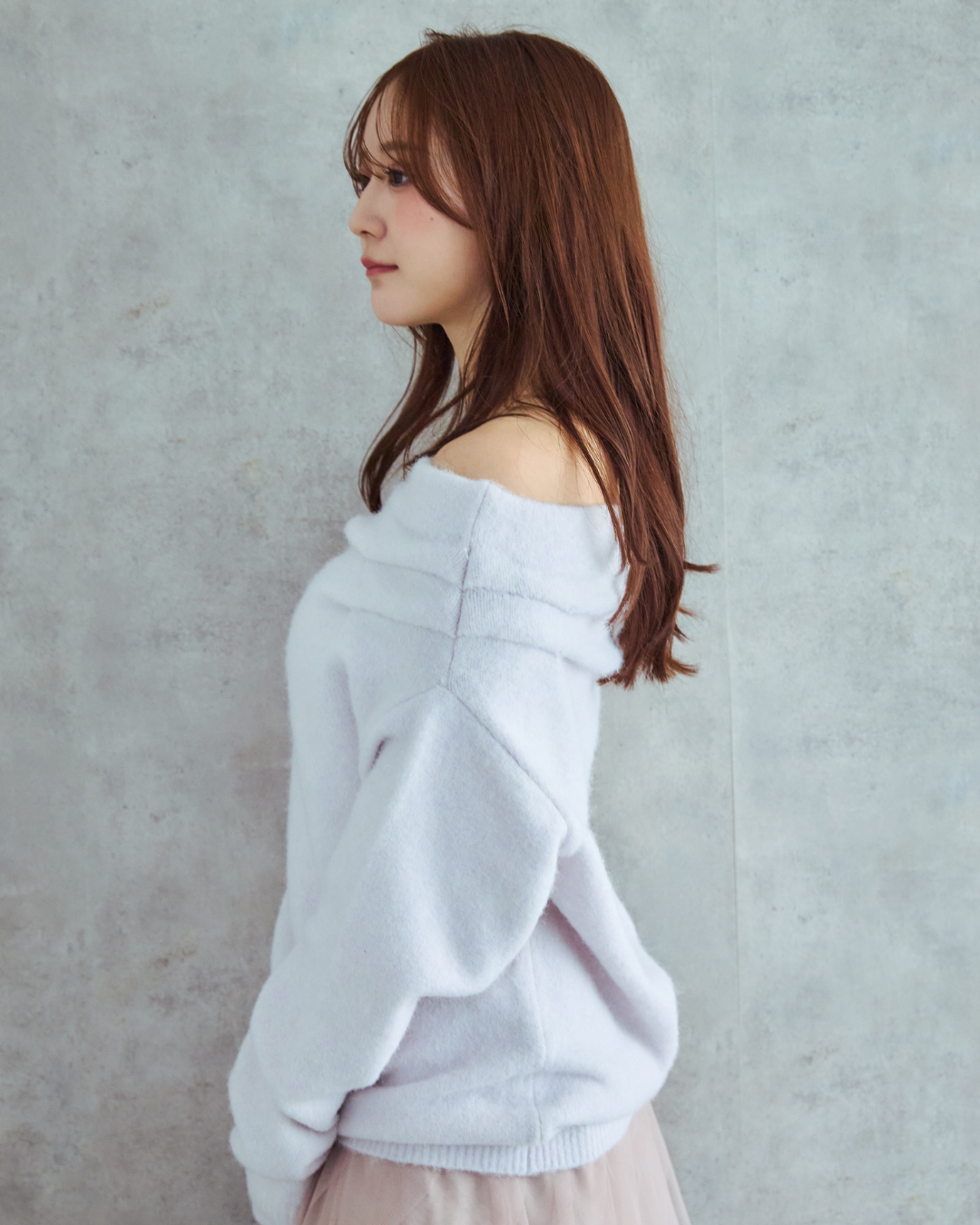 Asymmetry Drape Knit