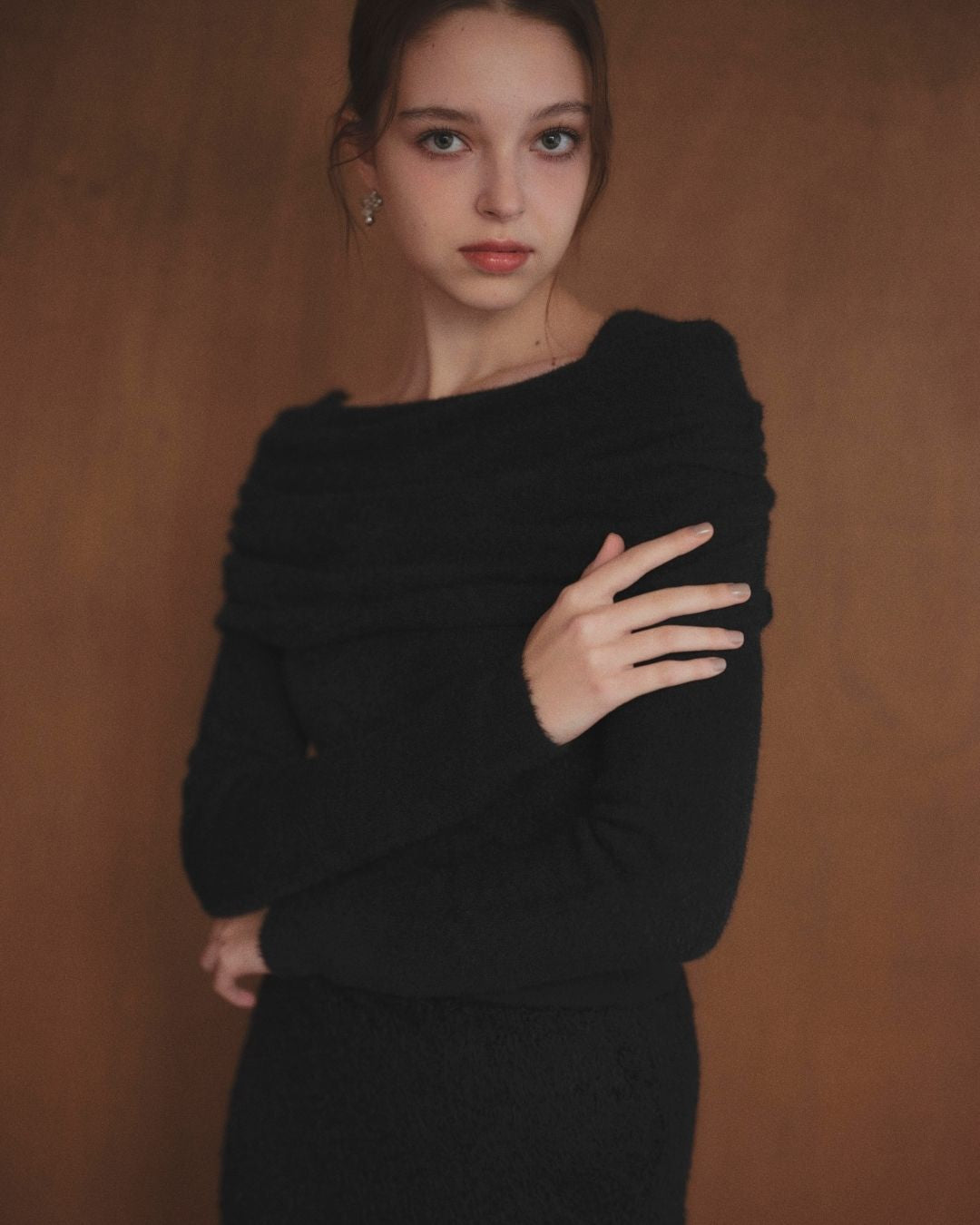 Off shoulder Knit Top