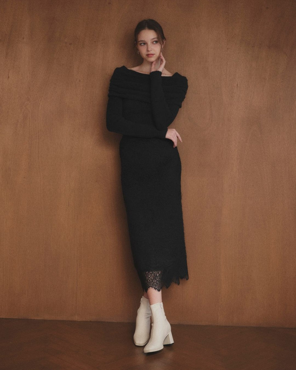 Off shoulder Knit Top