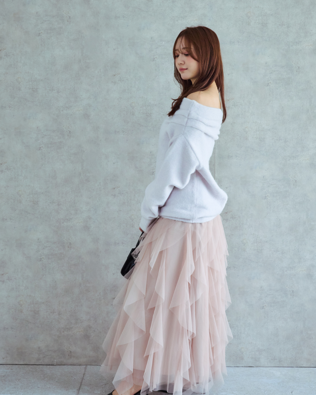 Asymmetry Drape Knit