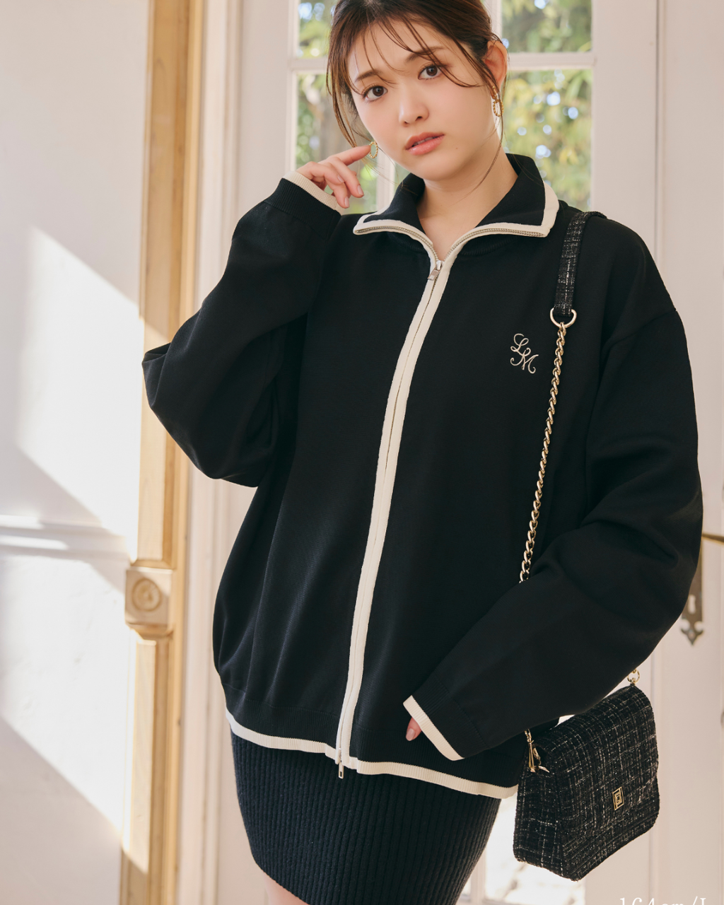 【Unisex】Bicolor Knit Cardigan