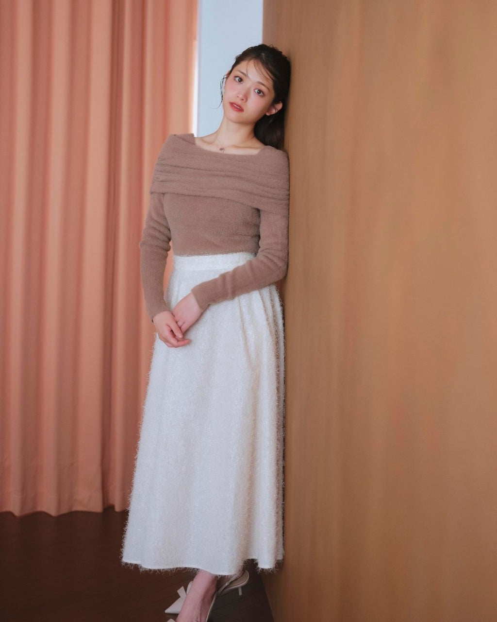 Off shoulder Knit Top