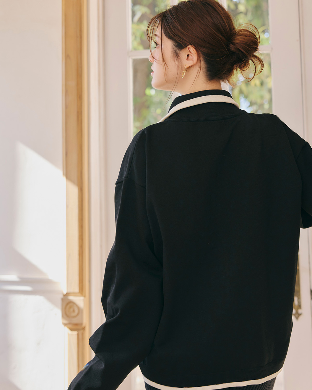 【Unisex】Bicolor Knit Cardigan