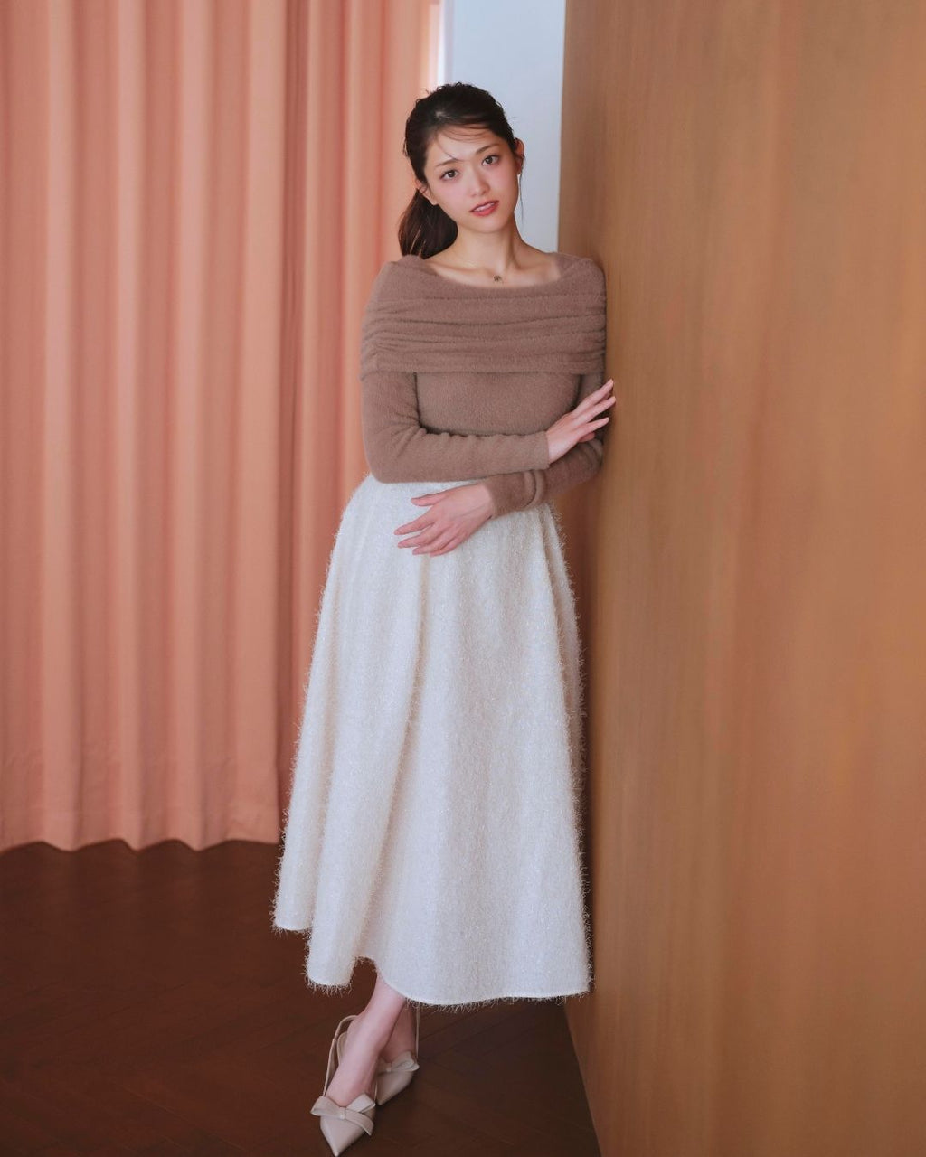 Off shoulder Knit Top