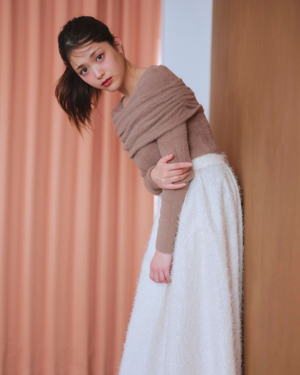 Off shoulder Knit Top