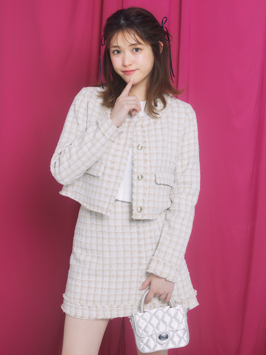 Check Tweed Skirt(short pants)