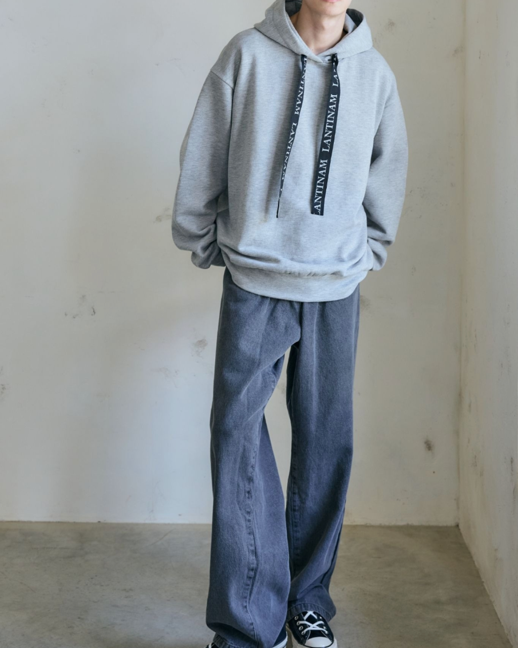 【Unisex】 Logo Tape Hoodie