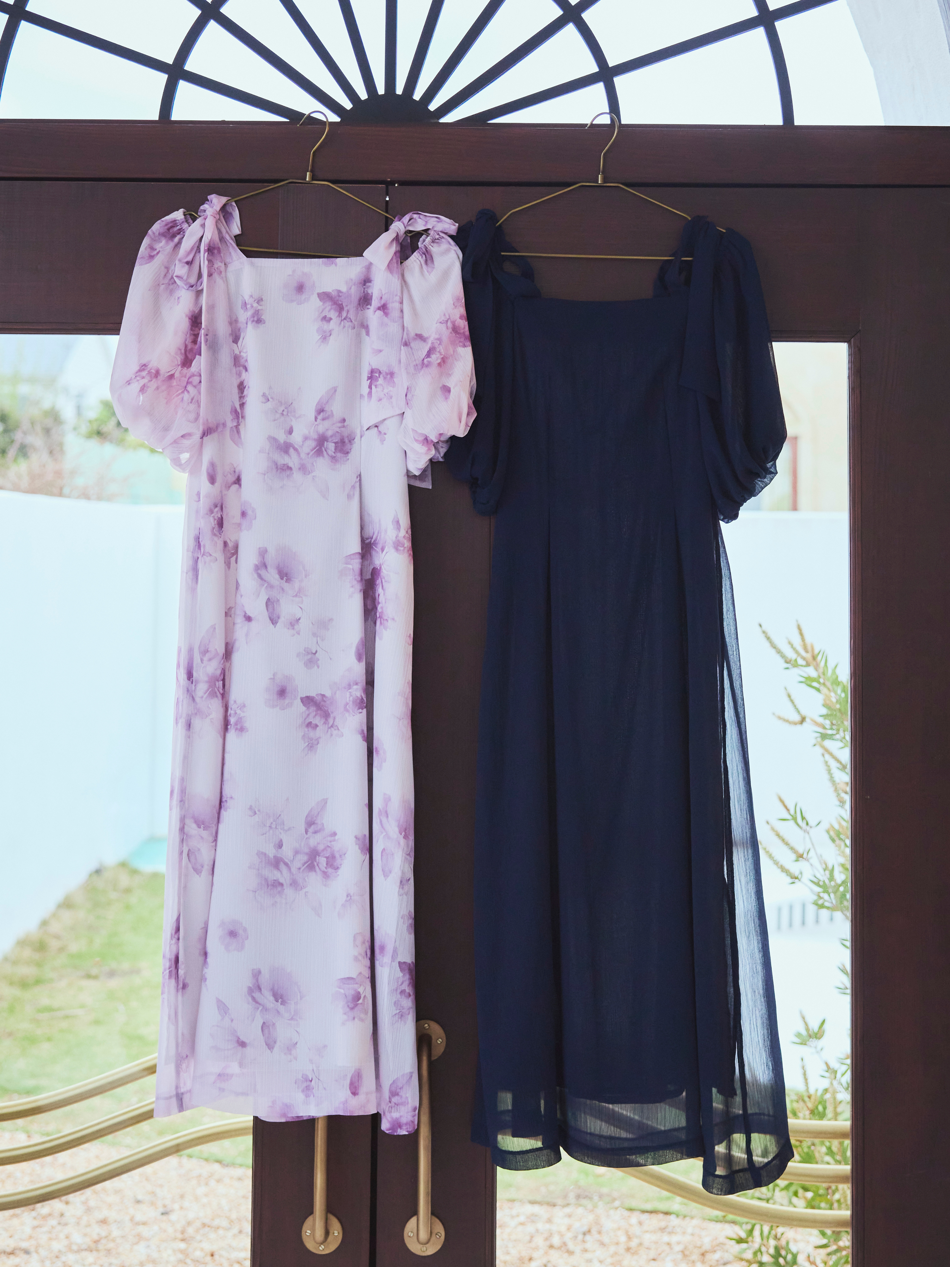 Lisianthus Ribbon Off Shoulder Dress