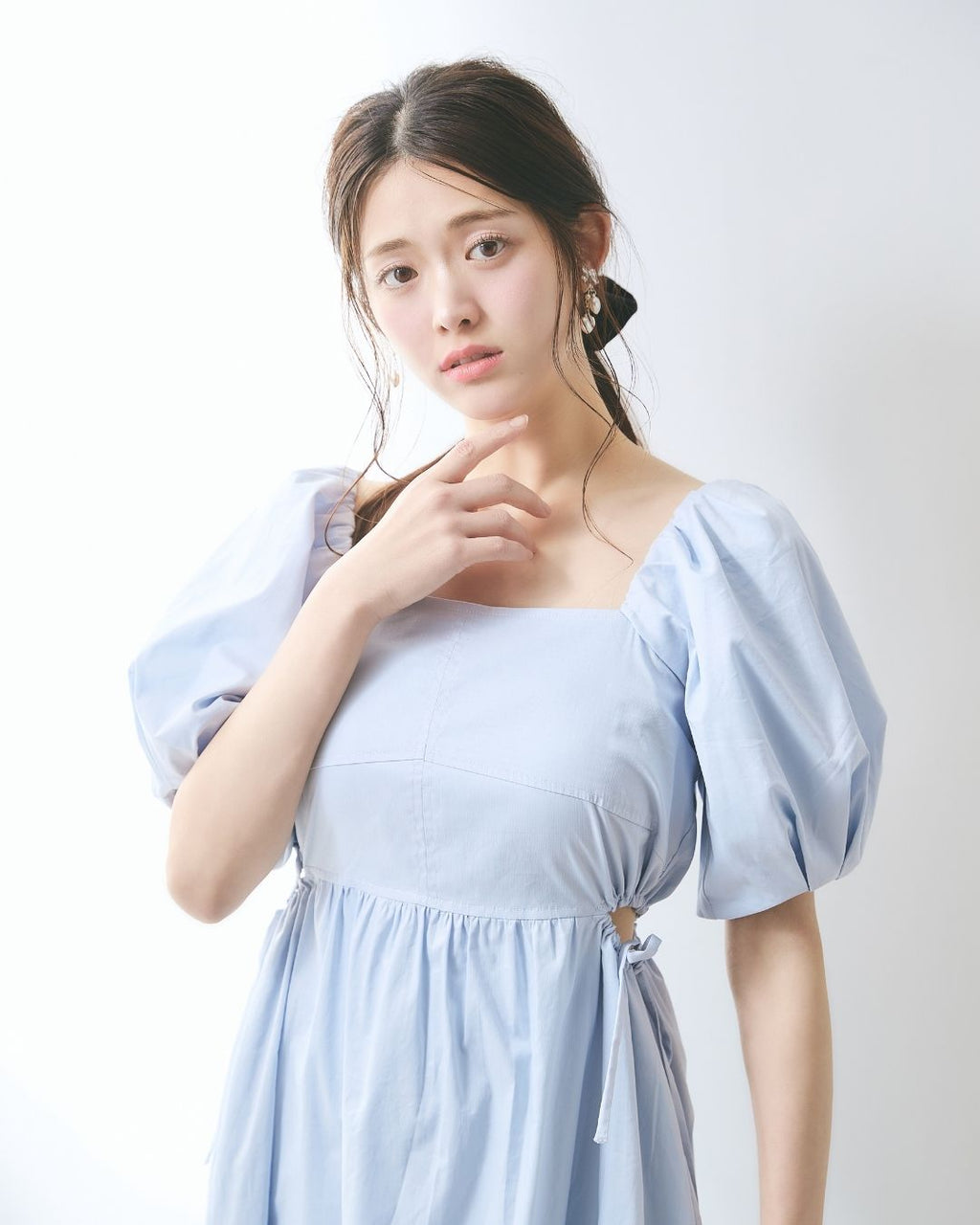 Side Cut Gather Dress