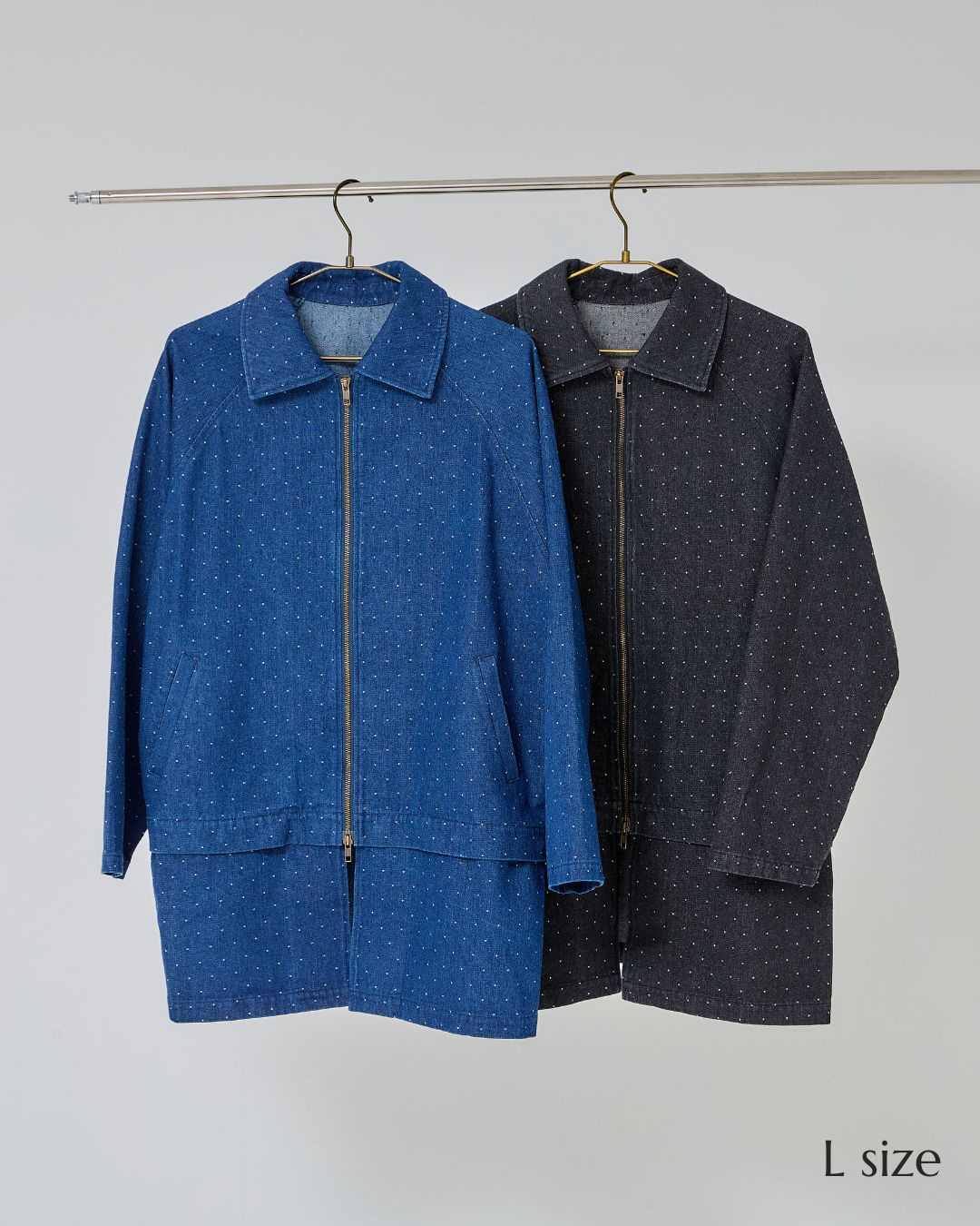 【UNISEX】Dot Denim Cover All