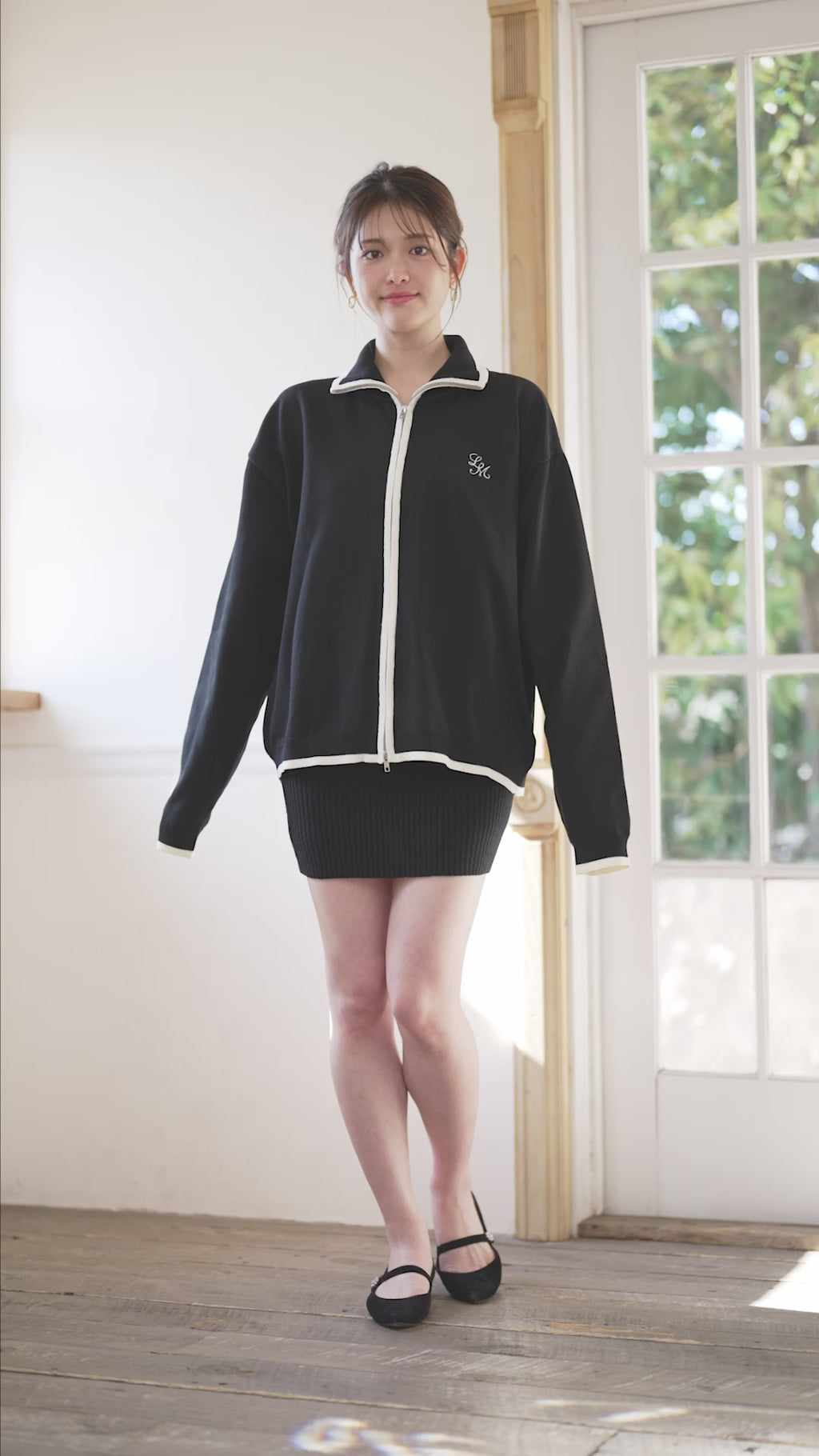 【Unisex】Bicolor Knit Cardigan