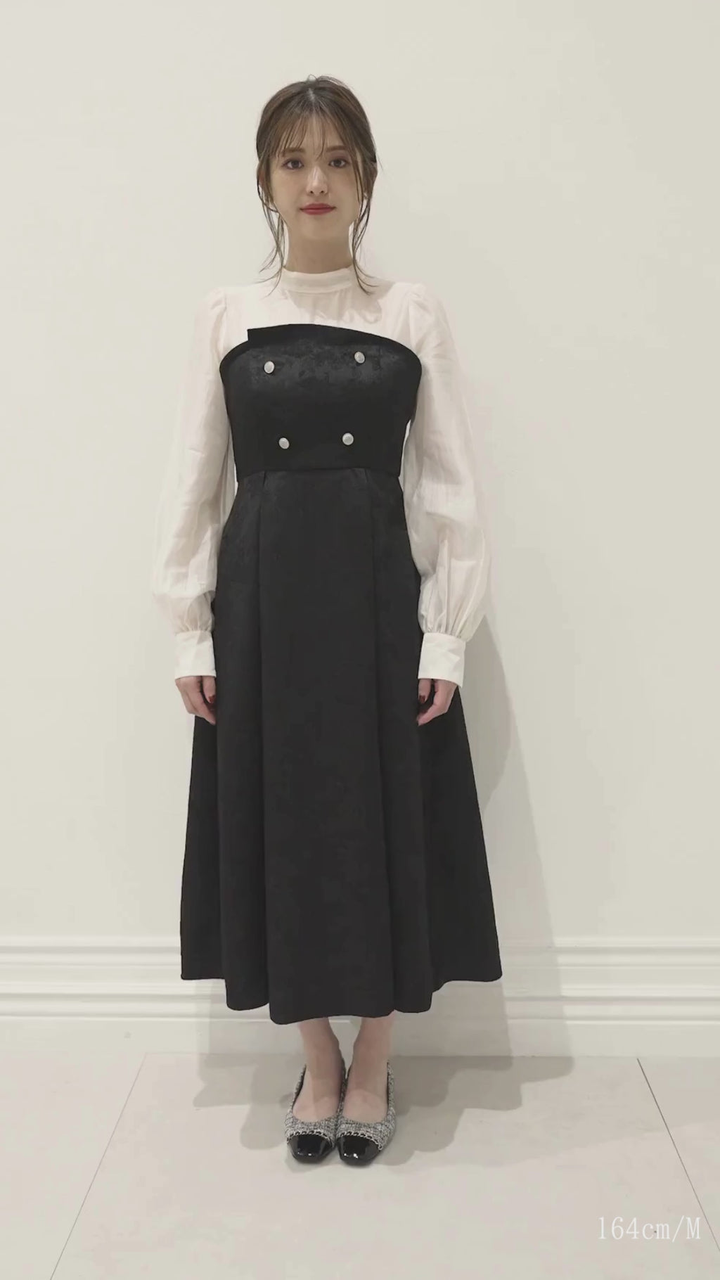 Flower Jacquard  Docking  Dress