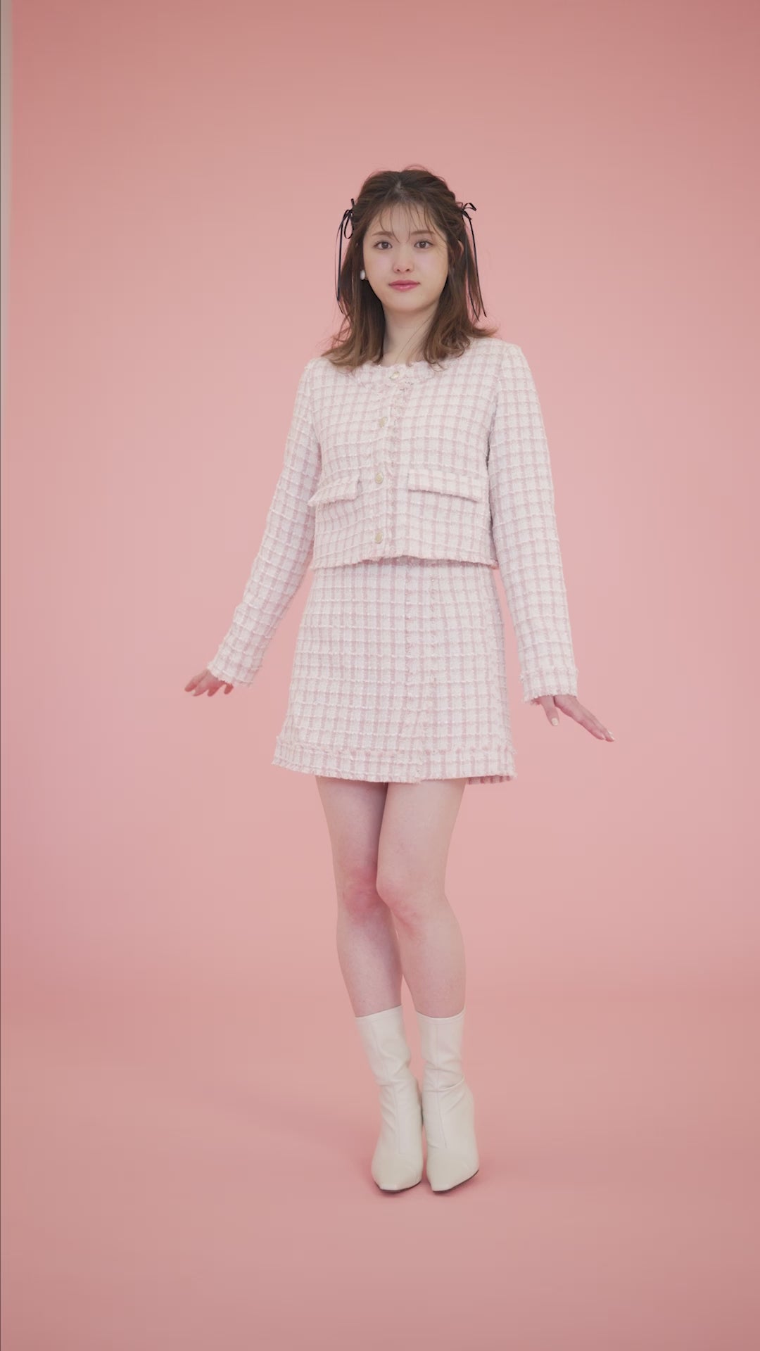 Check Tweed Skirt(short pants)