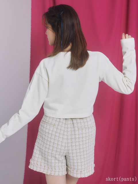 【POPUP】Check Tweed Skirt(short pants)