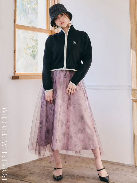 【POPUP限定】Flower Sheer Tulle Skirt