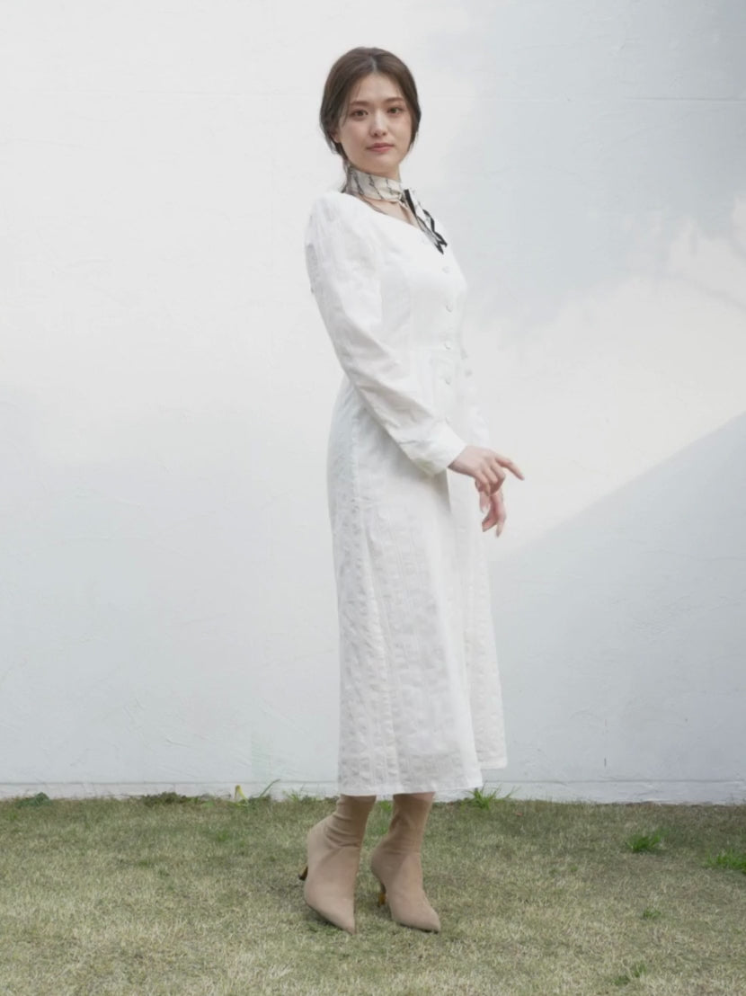 Stripe Lace Garden Dress